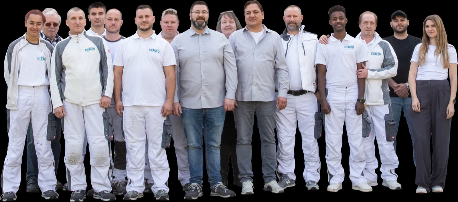 Das Team von Malermeister Bekö e.K., über 30 feste Mitarbeiterinnen und Mitarbeiter